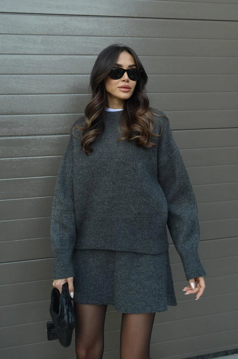 Elegant Knitwear Dress Set