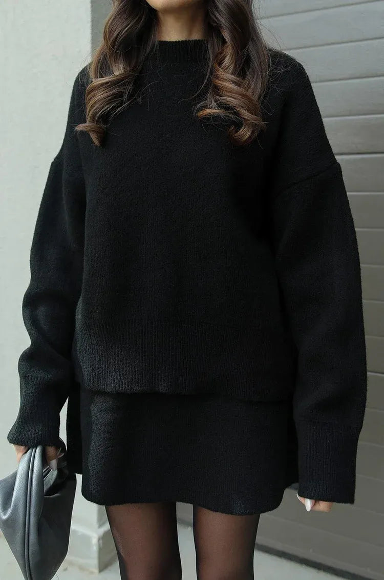 Elegant Knitwear Dress Set