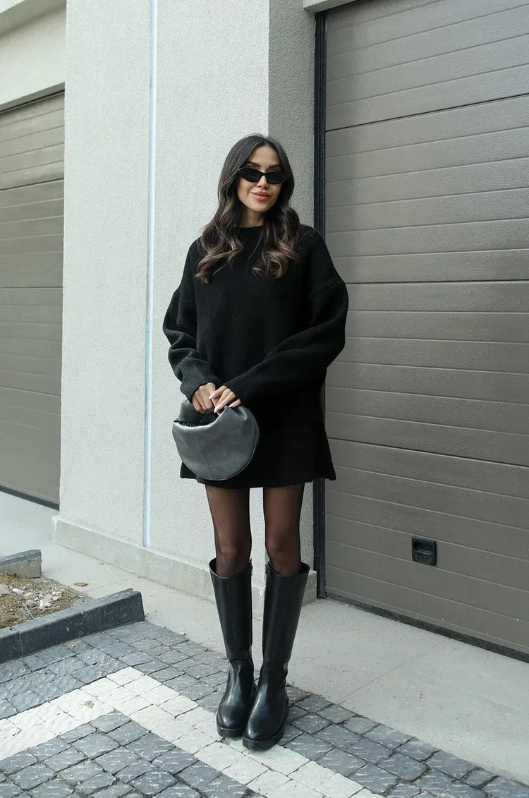 Elegant Knitwear Dress Set