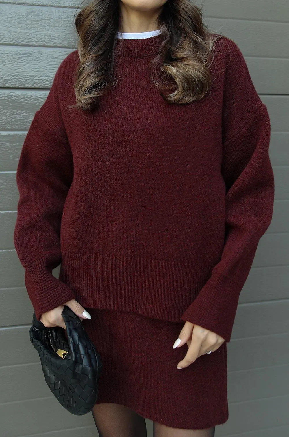 Elegant Knitwear Dress Set