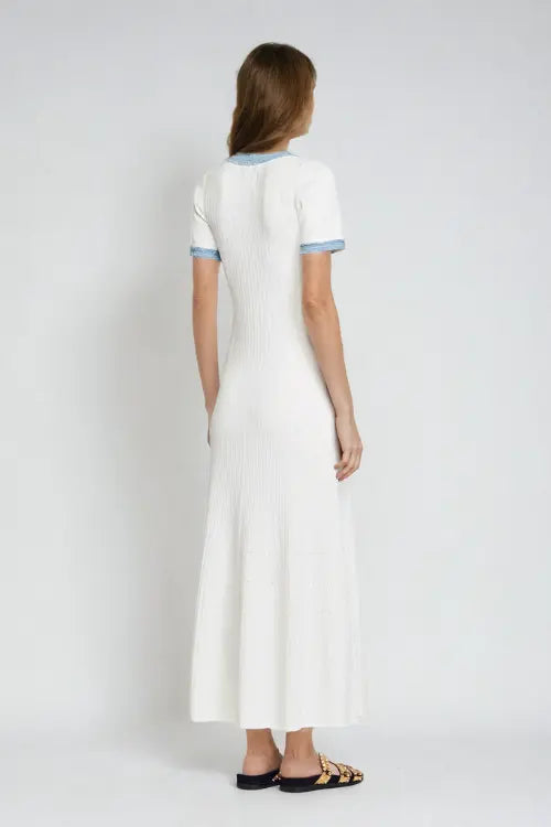 Stylova™ Knit And Denim Midi Dress