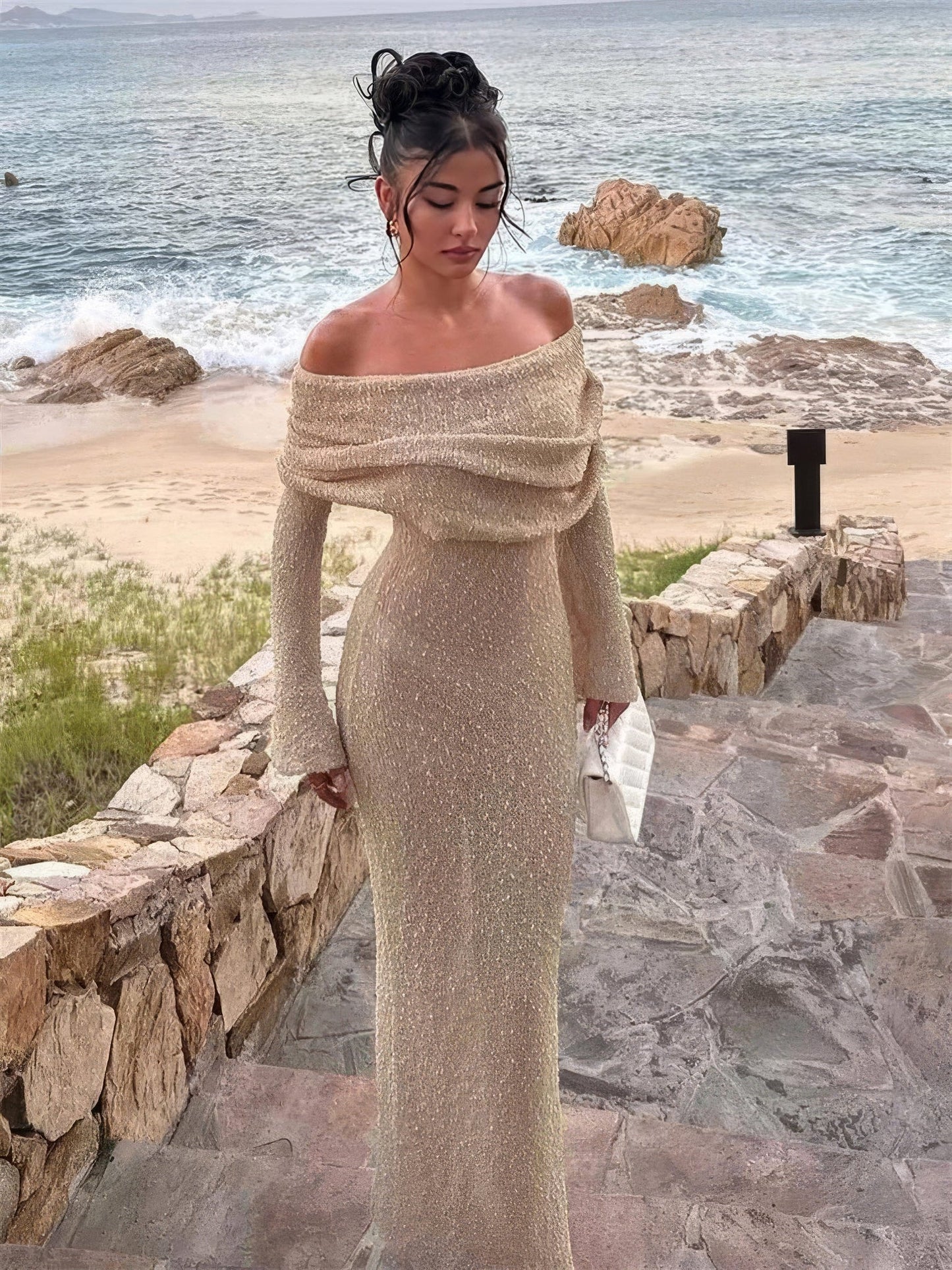Stylova™ | Off-Shoulder Maxi Dress