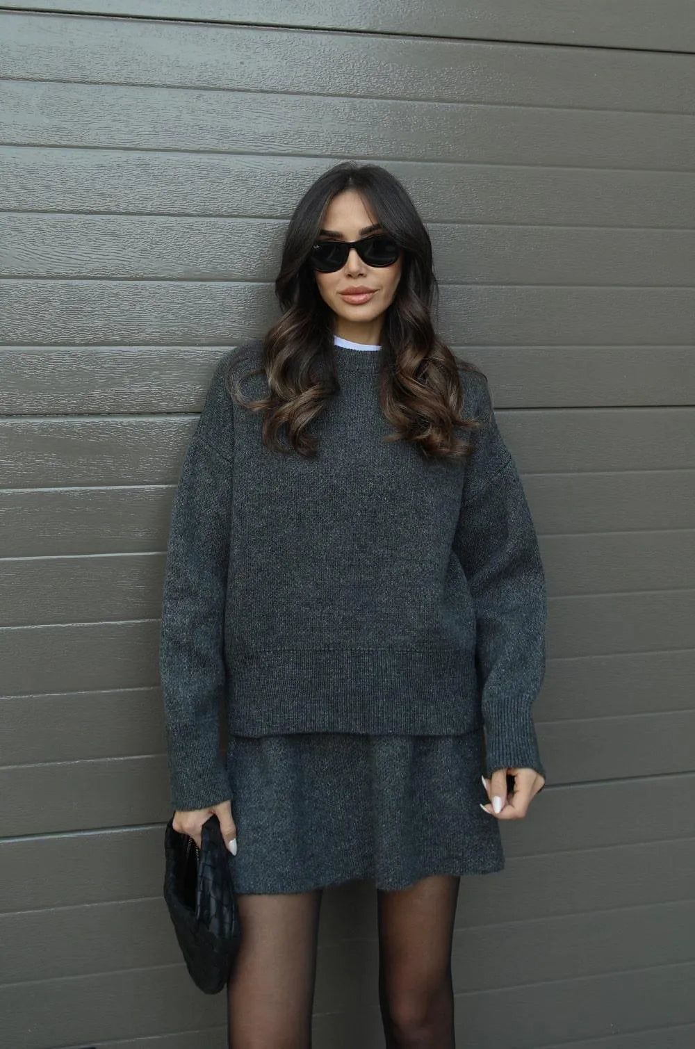 Elegant Knitwear Dress Set