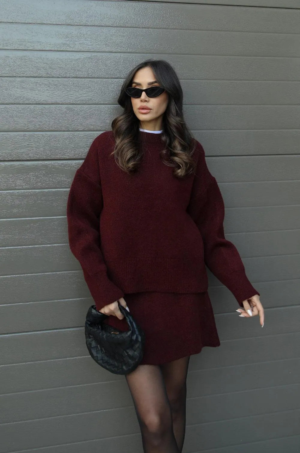 Elegant Knitwear Dress Set