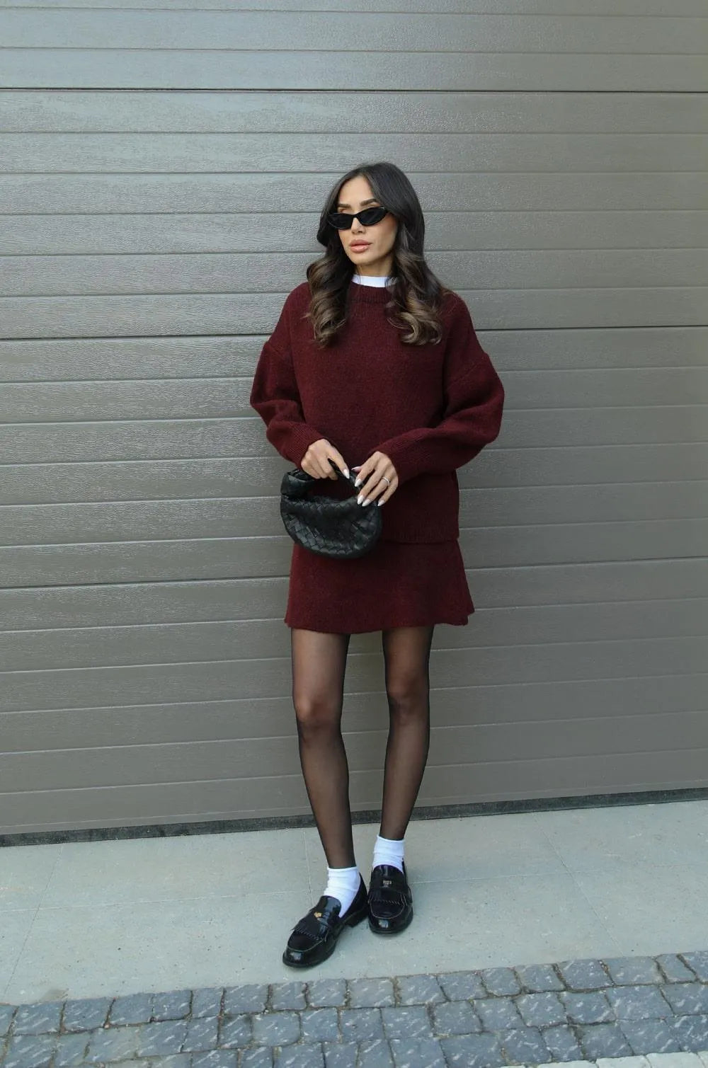 Elegant Knitwear Dress Set