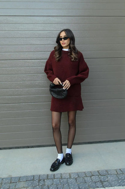 Elegant Knitwear Dress Set