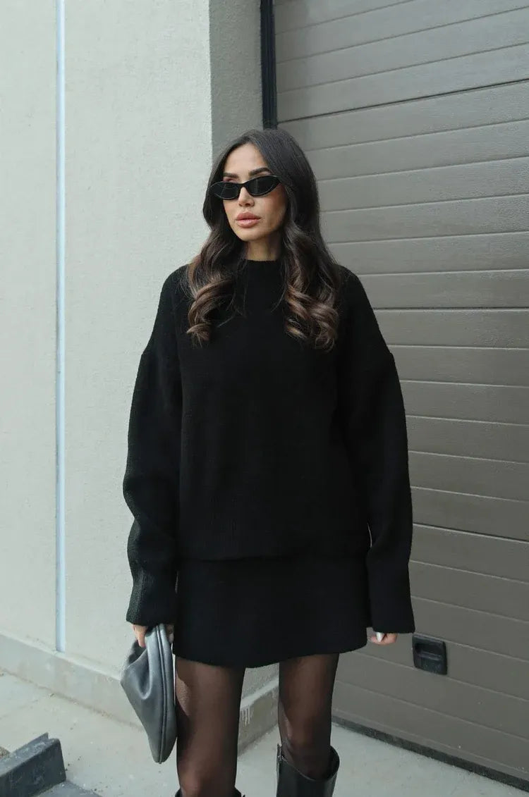 Elegant Knitwear Dress Set
