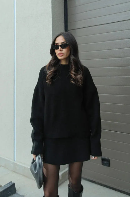 Elegant Knitwear Dress Set
