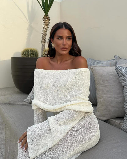 Stylova™ | Off-Shoulder Maxi Dress